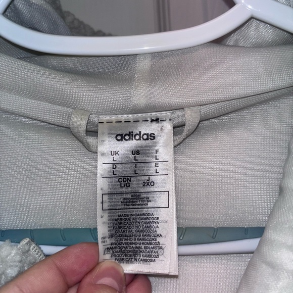 Adidas Sherpa Fleece Zip-Up Hoodie | Women’s L - Picture 7 of 10